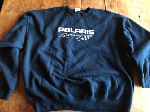 Polaris racing crew sweatshirt blue mens xl mint