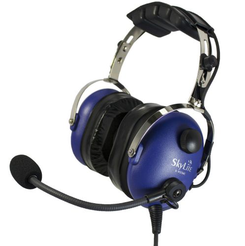 Skylite sl-900mc blue children youth ga aviation pilot headset (mp3 input + bag)