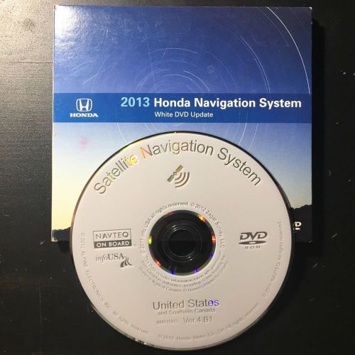2013 update honda navigation oem dvd map v 4.b1