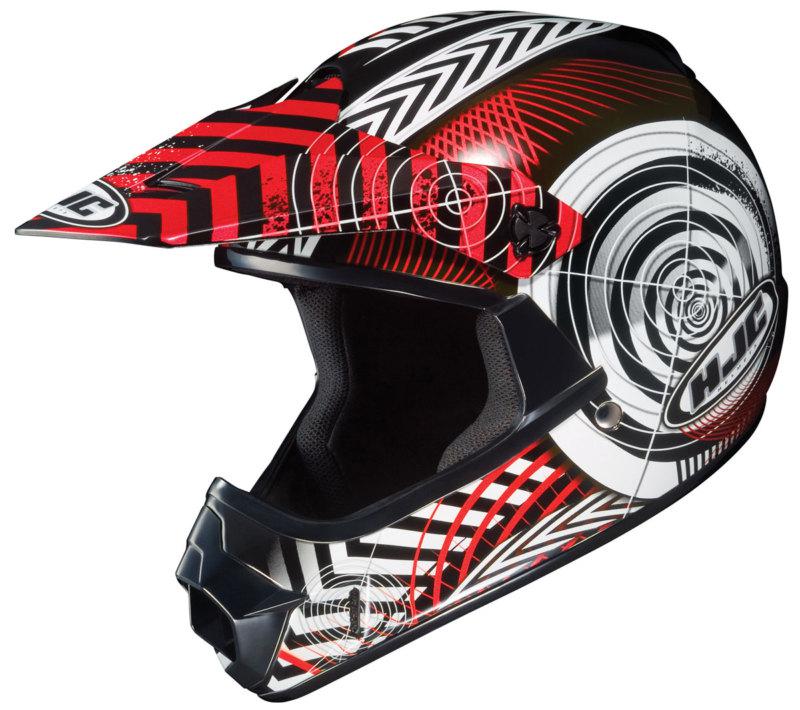 Hjc cl-xy youth wanted  motocross helmet black, white, red large