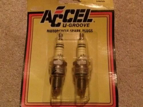 Accel u groove spark plugs for harleys 2403a for evo and shovel