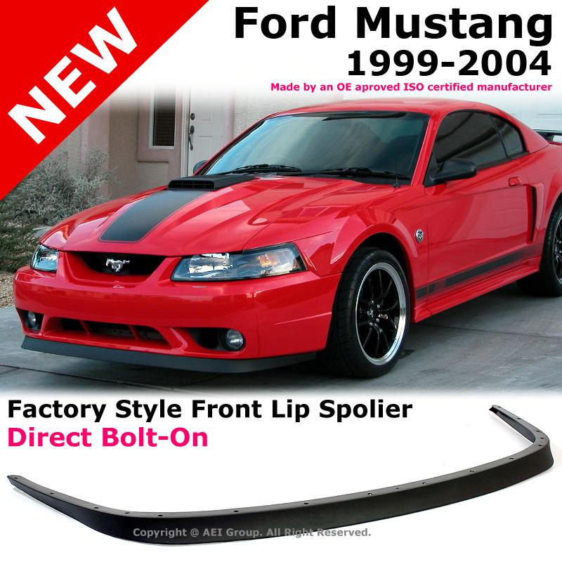 Ford mustang 99-04 oem factory style black abs plastic front lip spoiler