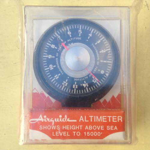 Vintage old airguide altimeter dash gauge rat rod automobile car auto accessory 