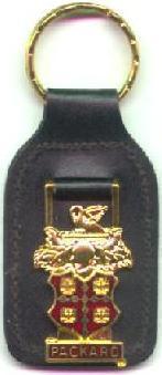 Packard crest key fob - leather, nice, no reserve