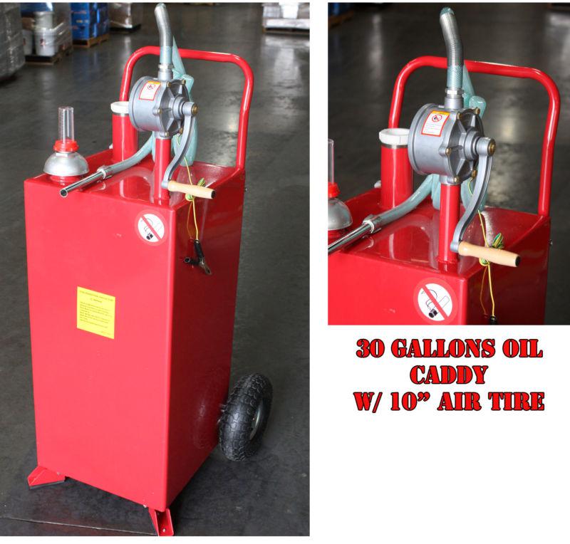 30 gallon gas caddy tank storage drum barrel gasoline fluid diesel transfering