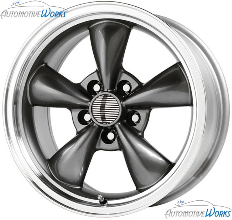 17x8 replica mustang bullet 5x114.3 5x4.5 0mm anthracite wheels rims inch 17"