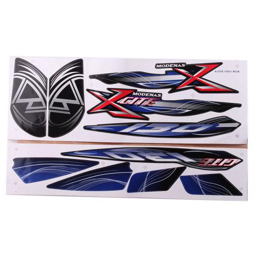 New motorcycle decal sticker with post sets of body logo blue 80.9x30.8cm