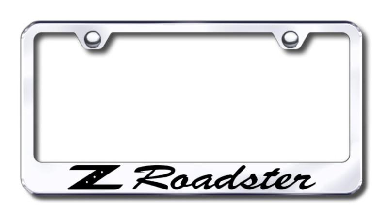 Nissan z roadster  engraved chrome license plate frame made in usa genuine