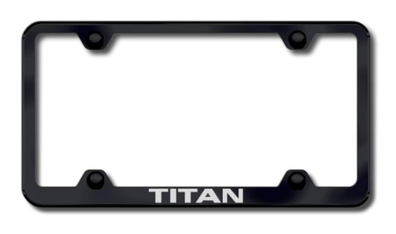 Nissan titan wide body laser etched license plate frame-black made in usa genui