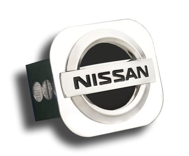 Nissan new logo black/chrome trailer hitch plug made in usa genuine