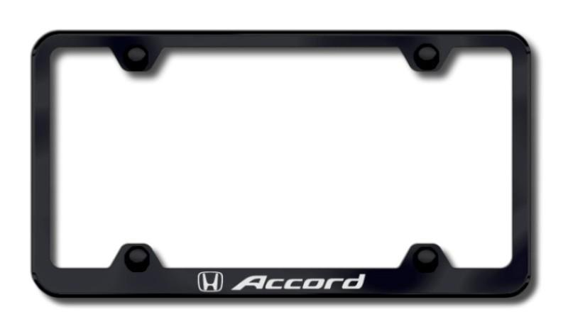 Honda accord wide body laser etched license plate frame-black made in usa genui
