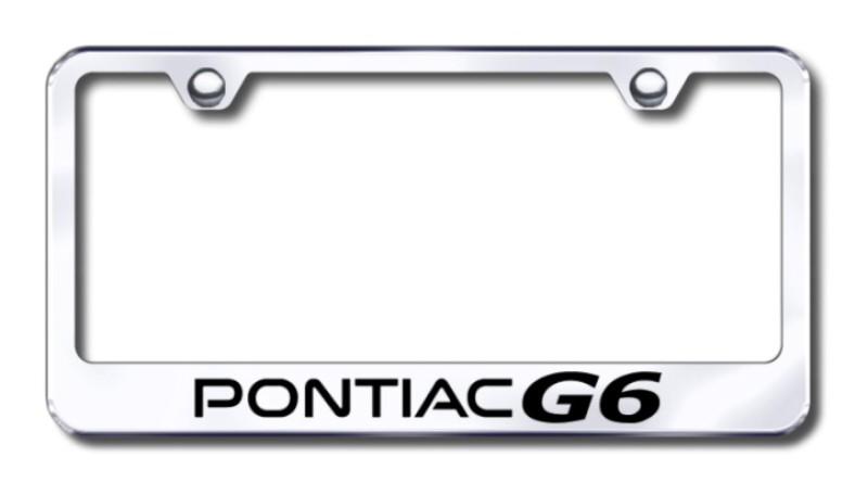 Gm pontiac g6  engraved chrome license plate frame made in usa genuine