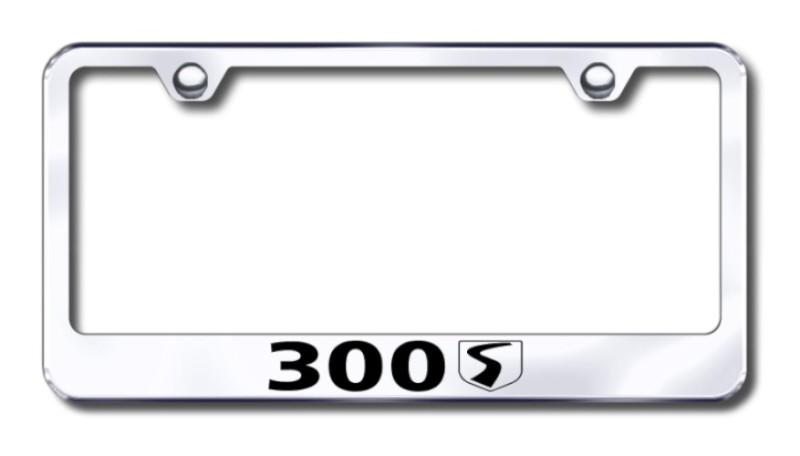 Chrysler 300s  engraved chrome cut-out license plate frame made in usa genuine