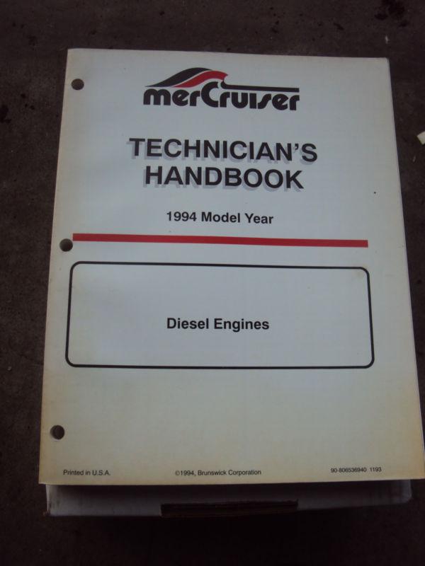Mercury marine mercruiser 1994 diesel engines service manual / technicians handb
