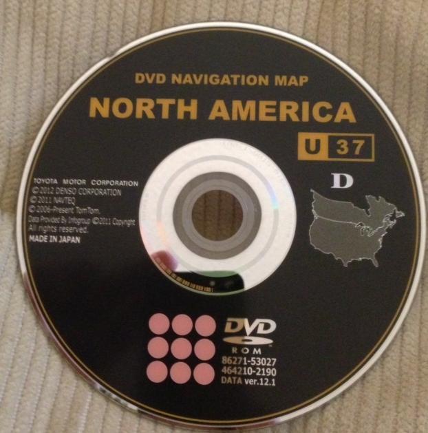 Toyota lexus 12.1 navigation update disc dvd gps map gen 5  u37