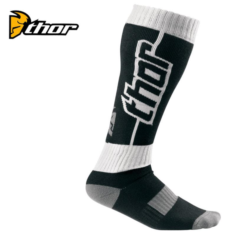 Thor mens adult mx short black socks size 6 - 9 for atv motocross boot footwear 
