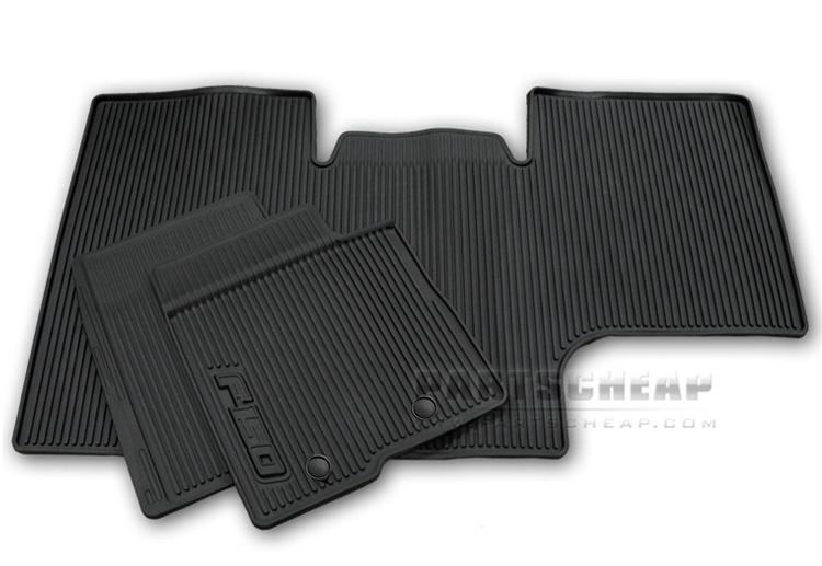 2010-2013 ford f-150 floor mats - all weather vinyl - 3 piece set with subwoofer