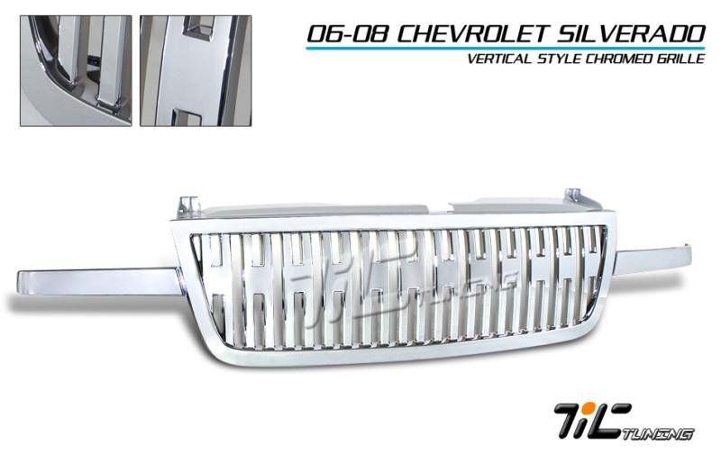 Euro chevy chevy silverado pickup truck chrome vertical grille body kit upgrade