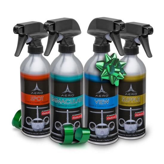 New aero interior cleaner gift set w/ leather/vinyl/spot remover/immaculate