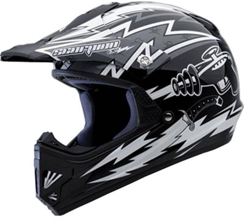 Scorpion vx-9 raygun youth dirt helmet - black - lg