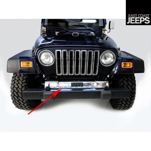 11120.03 rugged ridge front stainless steel frame cover, 97-06 jeep tj & lj
