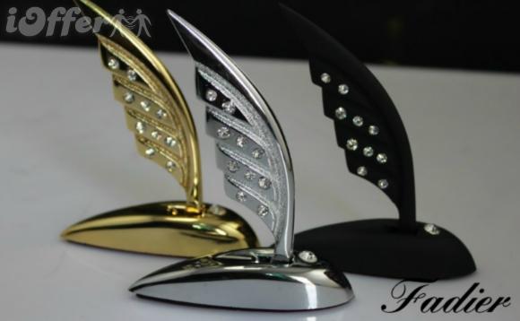 Car chrome crystal hood ornament badge emblem feather plumage angel wing lexus 