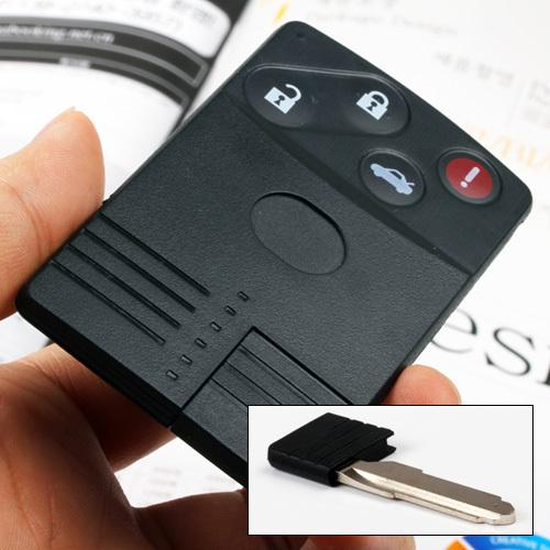 New smart keycard keyless remote key shell case for mazda cx rx mx 4button+blade