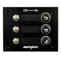 New marpac marine boat switch panels 3-gang 4-1/4” x 3-1/2” 7-0516