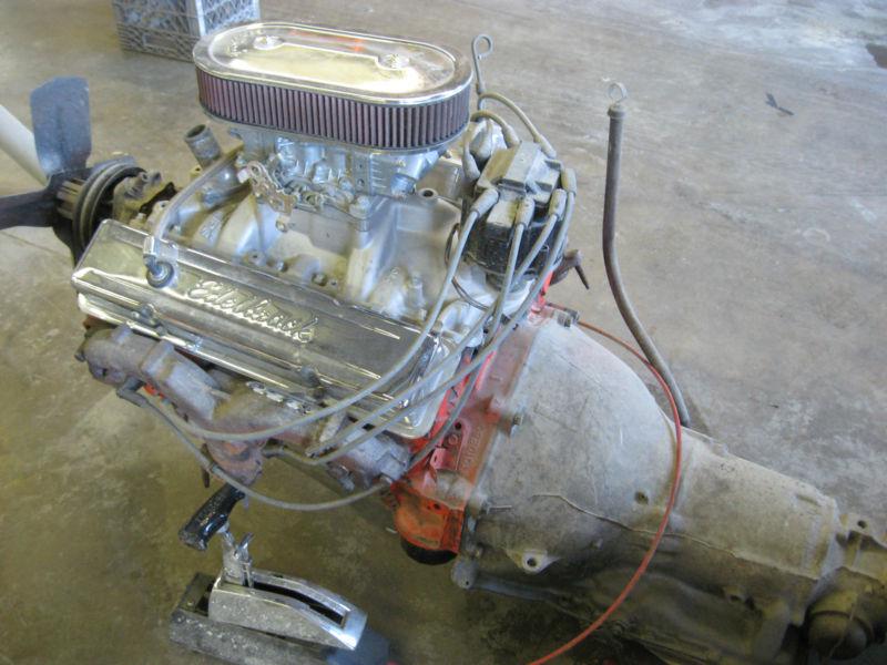 Small block chevy engine 267 ci and 350 turbo trans and shifter