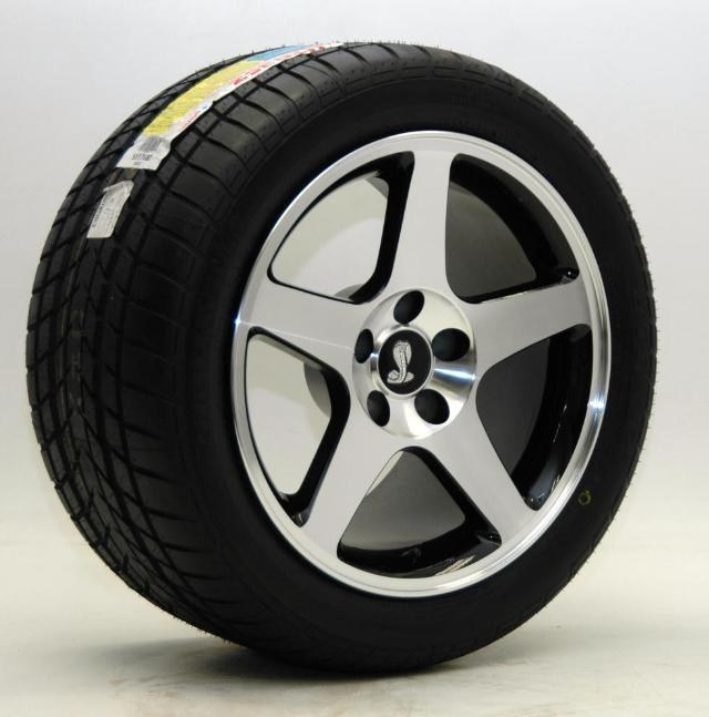 Afs 03 black cobra 17 x 9/10.5 wheels and tires fits 94-04 mustang rim 315/35-17