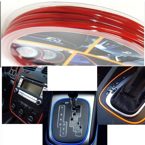 Car dash parts decoration trim molding 4mm(w) x 5m(l) red