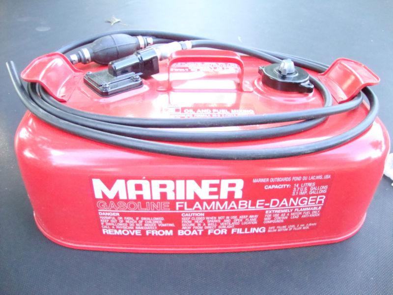 Nos mariner 3.7 gallon boat gas tank bulb and hose mercury