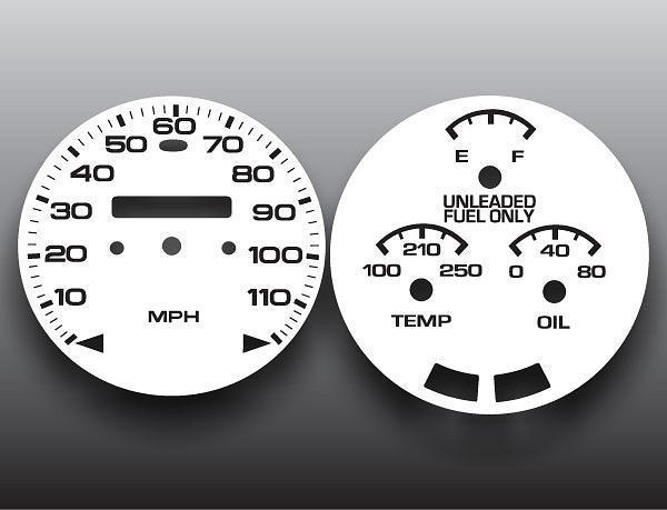 1976-1977 oldsmobile cutlass instrument cluster white face gauges