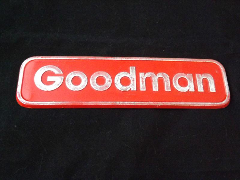 Dealership goodman red emblem dealer rear trunk plastic chrome script
