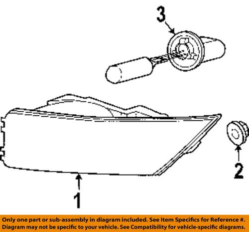 Saturn oem 22687234 fog light-fog lamp assembly