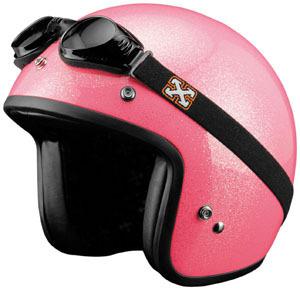 Sparx pearl open face helmet sparkle hot pink l/large