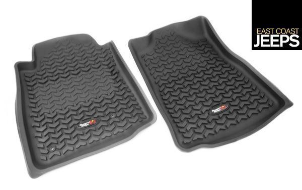 82904.10 rugged ridge front floor liners, black, 05-11 toyota tacoma