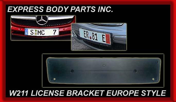 03-06 04 05 w211 license bracket europe bumper mounting e55 e430 e500 new       