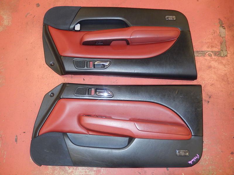Jdm honda prelude bb6 type s / sh / sir red leather front door panels 1997-2001