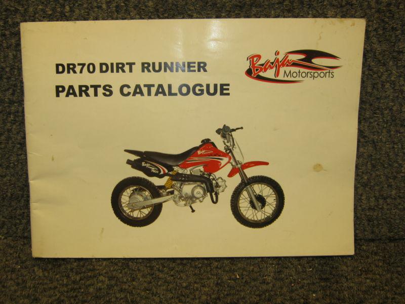 Baja motorsports dr70 dirt runner parts catalogue dr 70 oem multi-lingual rare