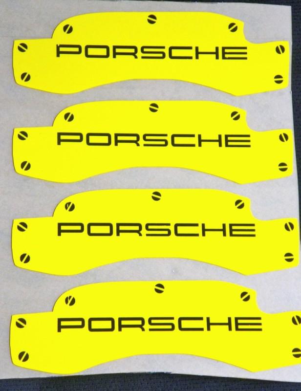 Porsche 986 987 981 996 set of 4 yellow caliper covers=no tire removal needed