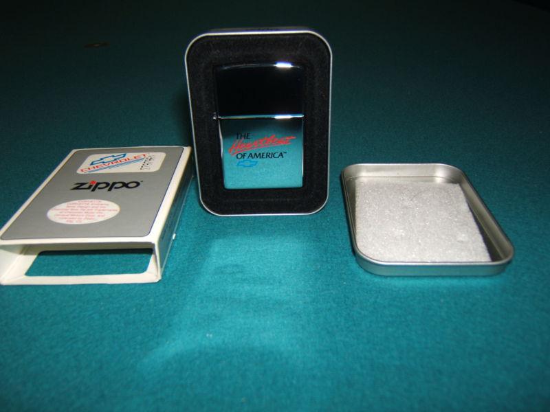 Vintage chevy  zippo"the heartbeat of america" ~1997 rare & limited~