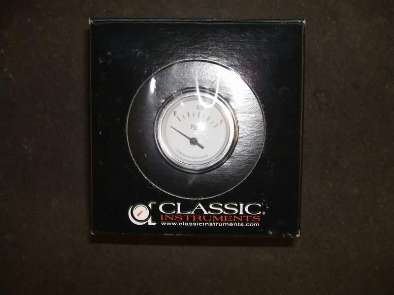 Classic instruments white hot series 2-1/8" fuel gauge 240- 33 ohm