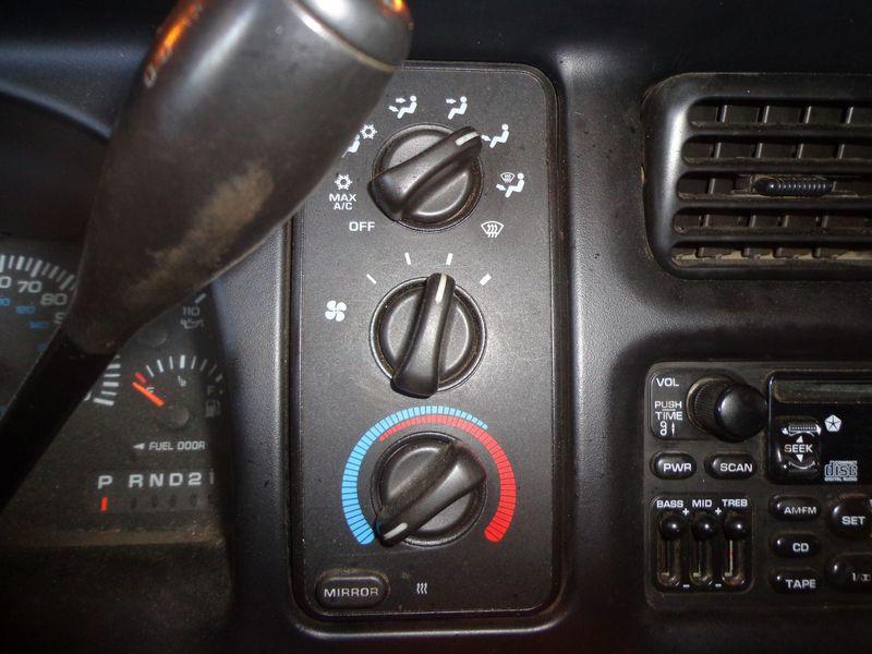 Heater a/c control dodge pickup with a/c with heated mirrors 1500 series 1999