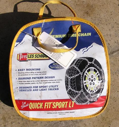 Les schwab quick fit sport lt diamond pattern premium tire chains 2324-s  unused