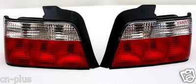 92-98 bmw e36 318i 325i m3 m 3 4dr sedan euro taillights - crystal clear/red