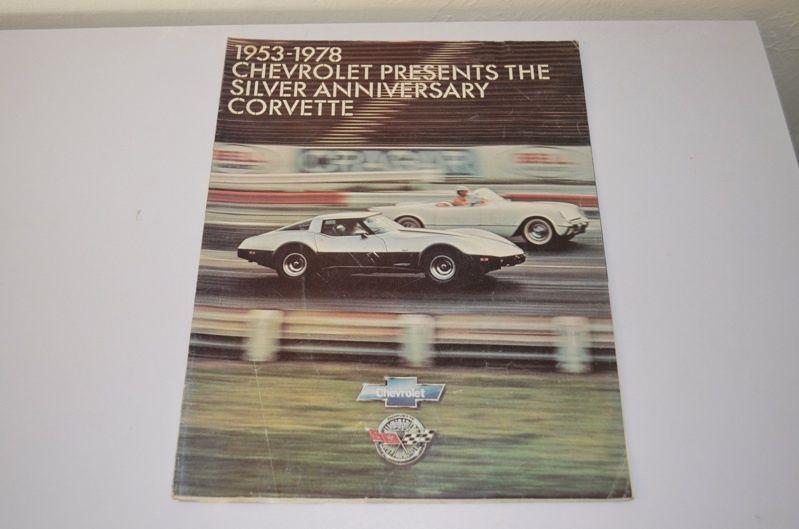 Chevy chevrolet 1953-1978 silver anniversary corvette showroom vtg brochure book