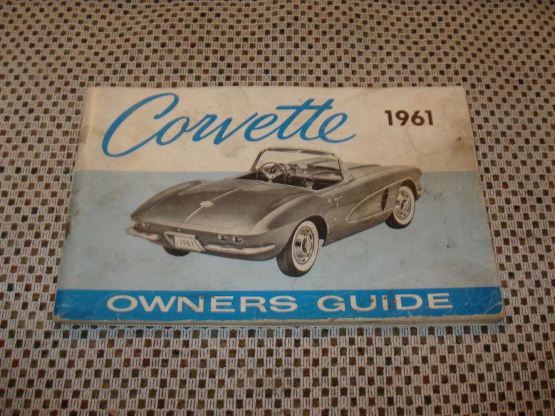1961 chevy corvette owners manual original rare book ns