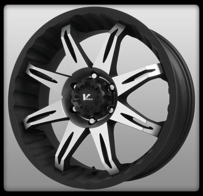 20" x 9" v-rock off-road core vr5 black machined tacoma xterra tahoe wheels rims