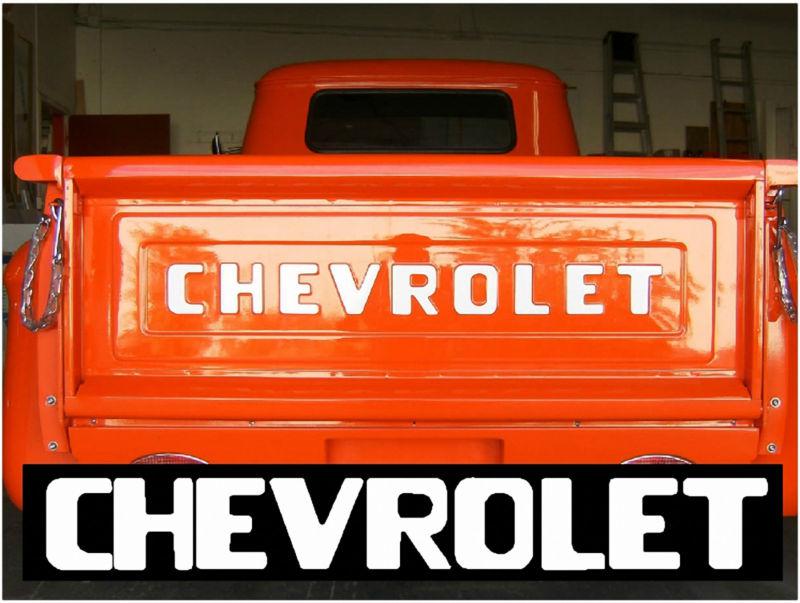 55-87 stepside chevy pickup truck tailgate decal letters, 67-72, 73-80, 81-87